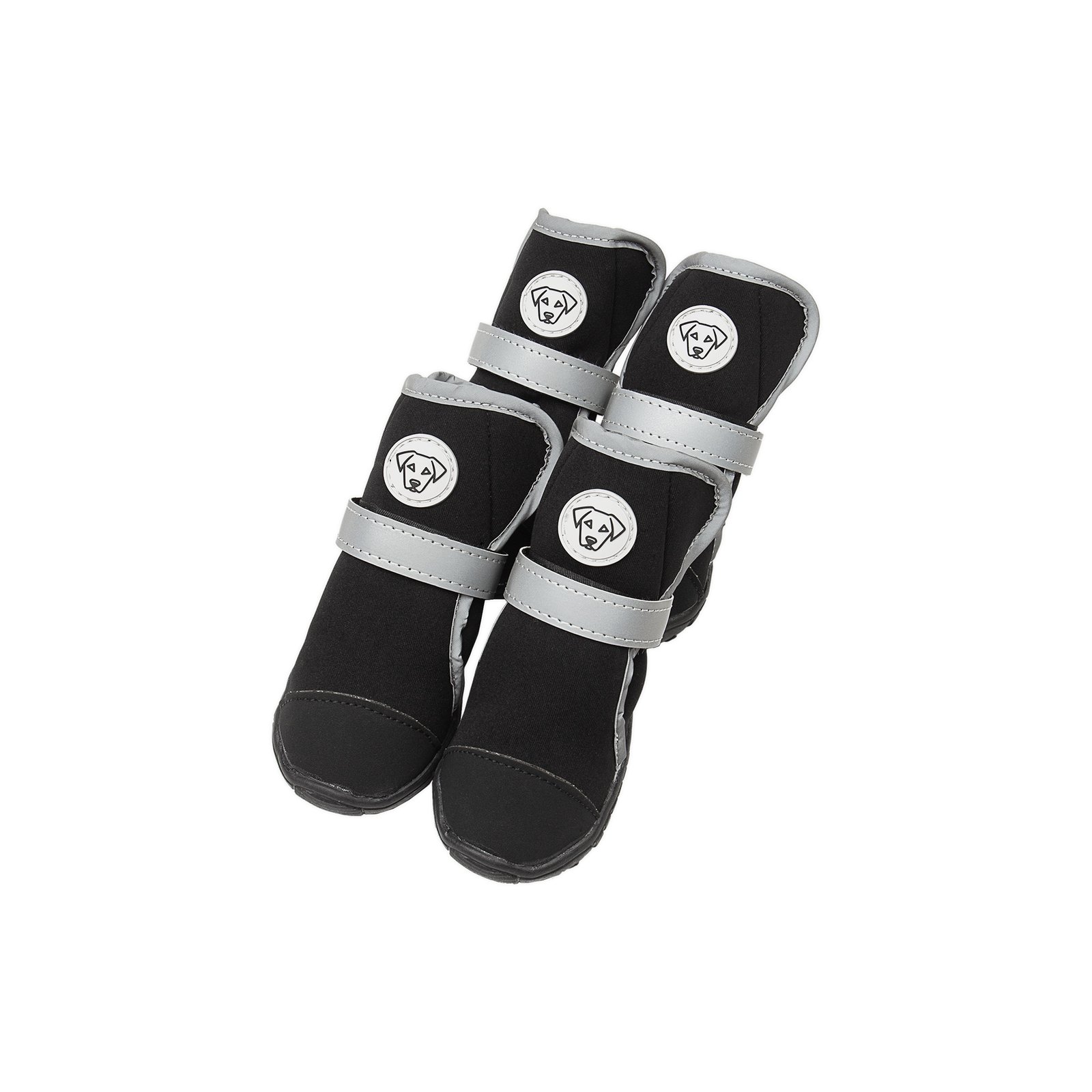 Reflective Neoprene Dog Boots with Rubber Grip Sole