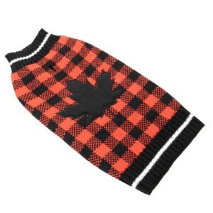 Maple Leaf Plaid Dog Sweater