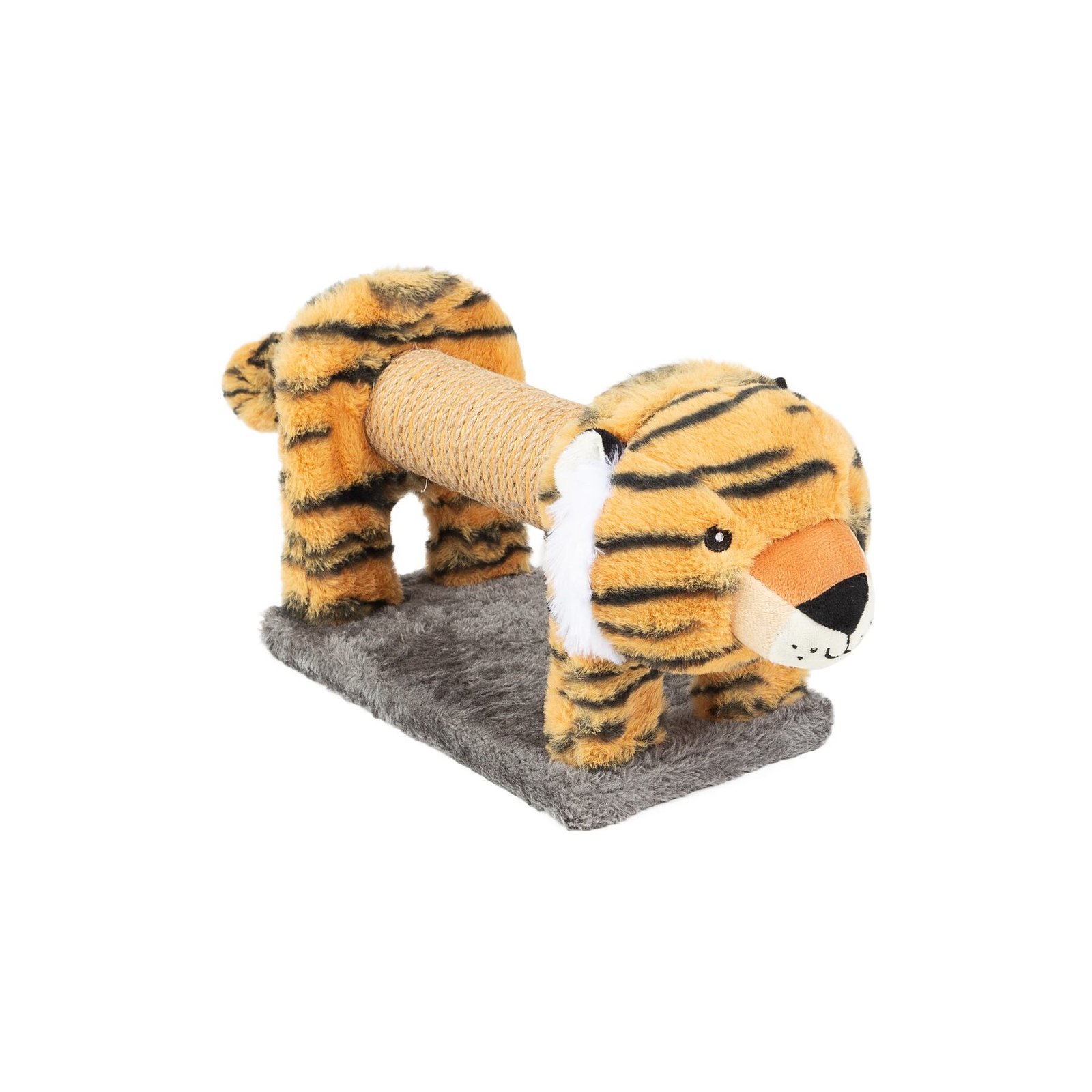 Cat Scratcher Shaped Like A Tiger, Plush Fabric, Interactive