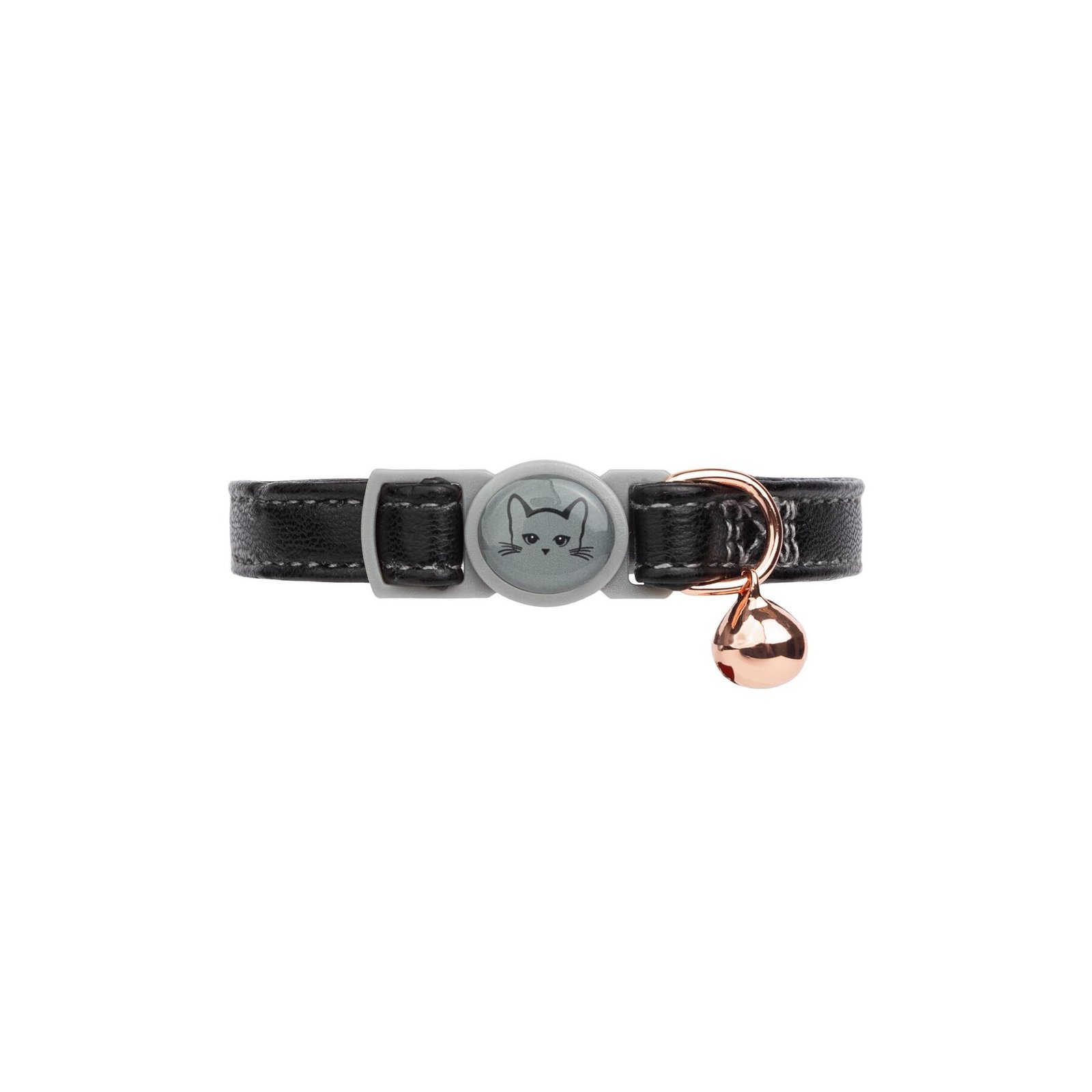 Vegan Leather Safety Cat Collar, Breakaway Buckle