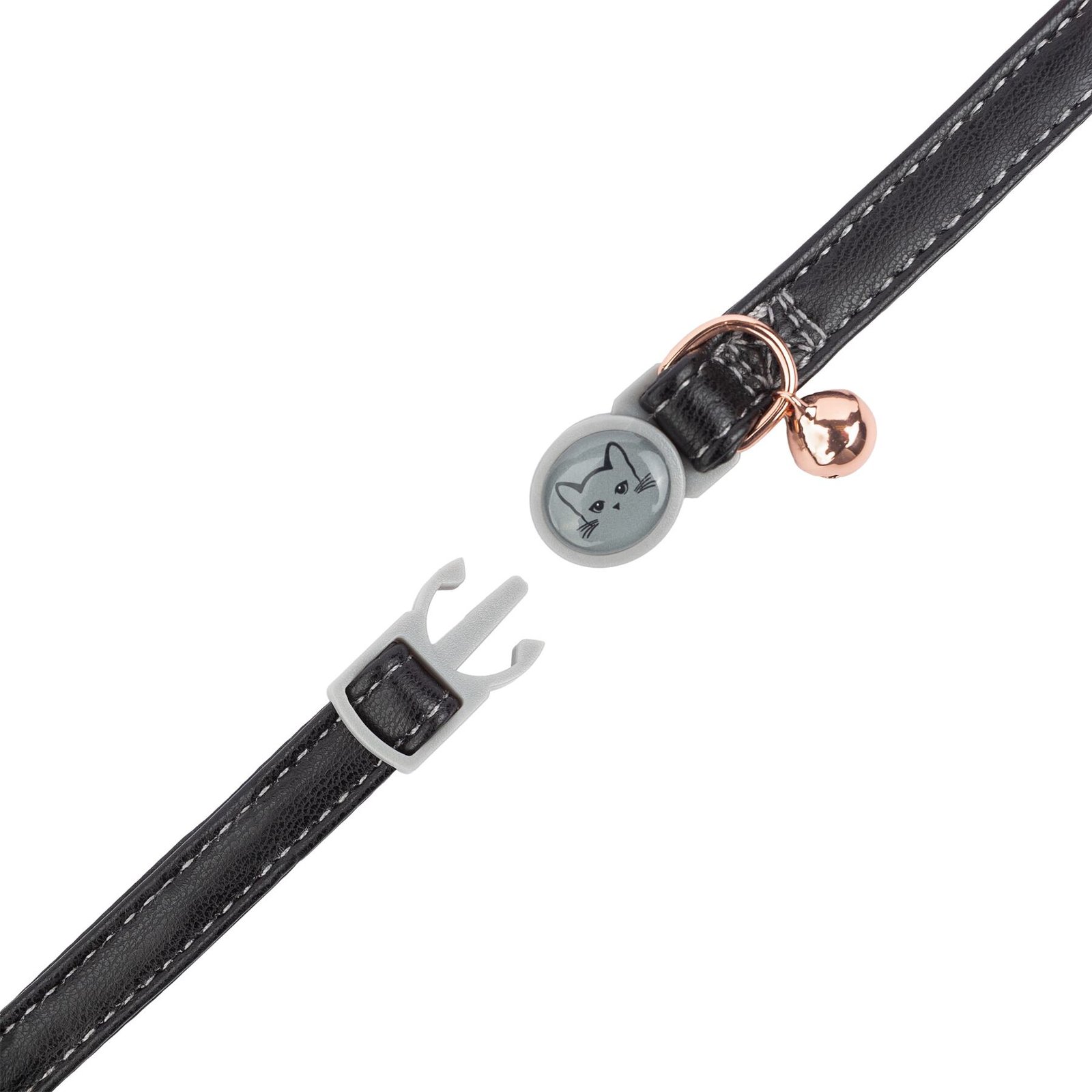 Vegan Leather Safety Cat Collar, Breakaway Buckle - Image 6