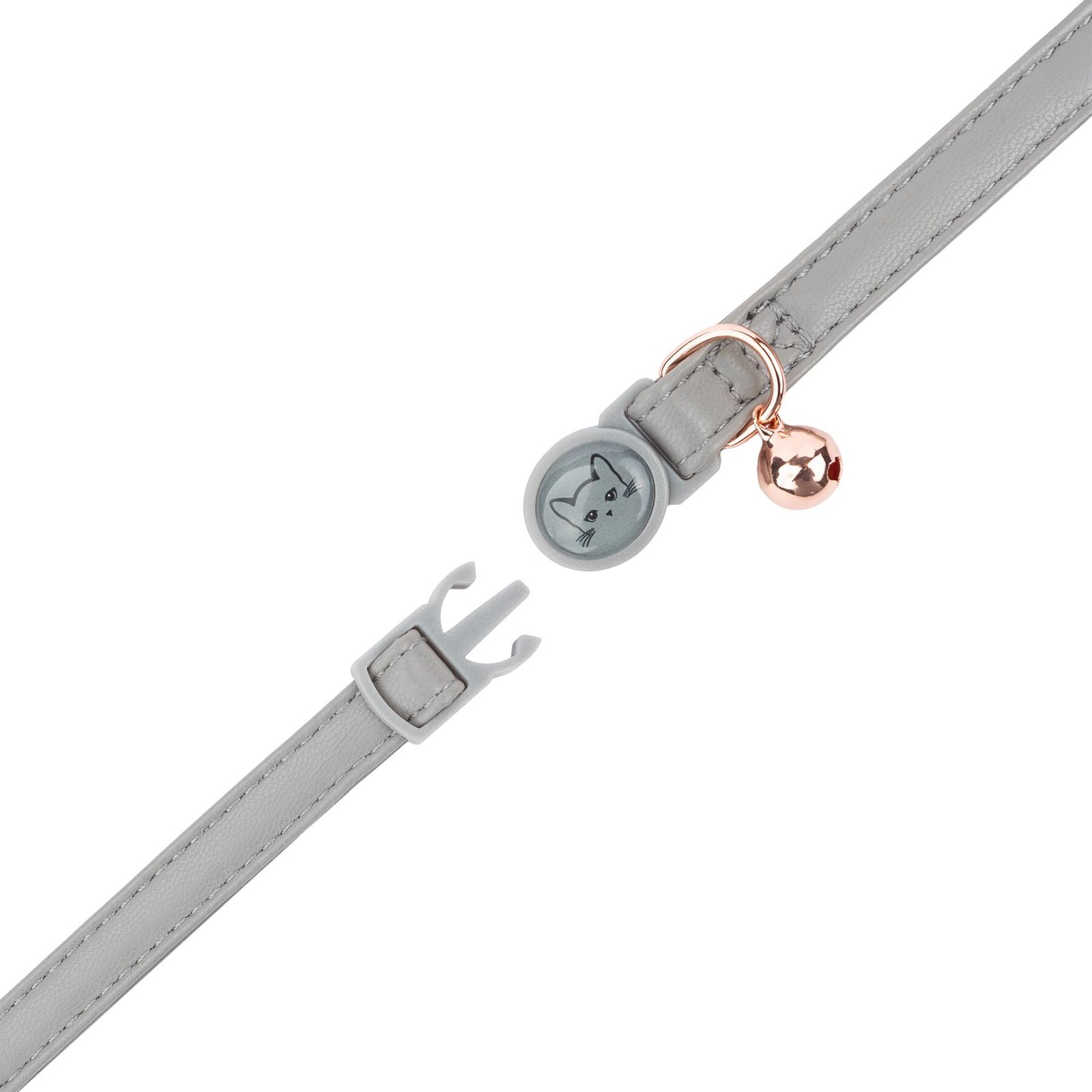 Vegan Leather Safety Cat Collar, Breakaway Buckle - Image 8