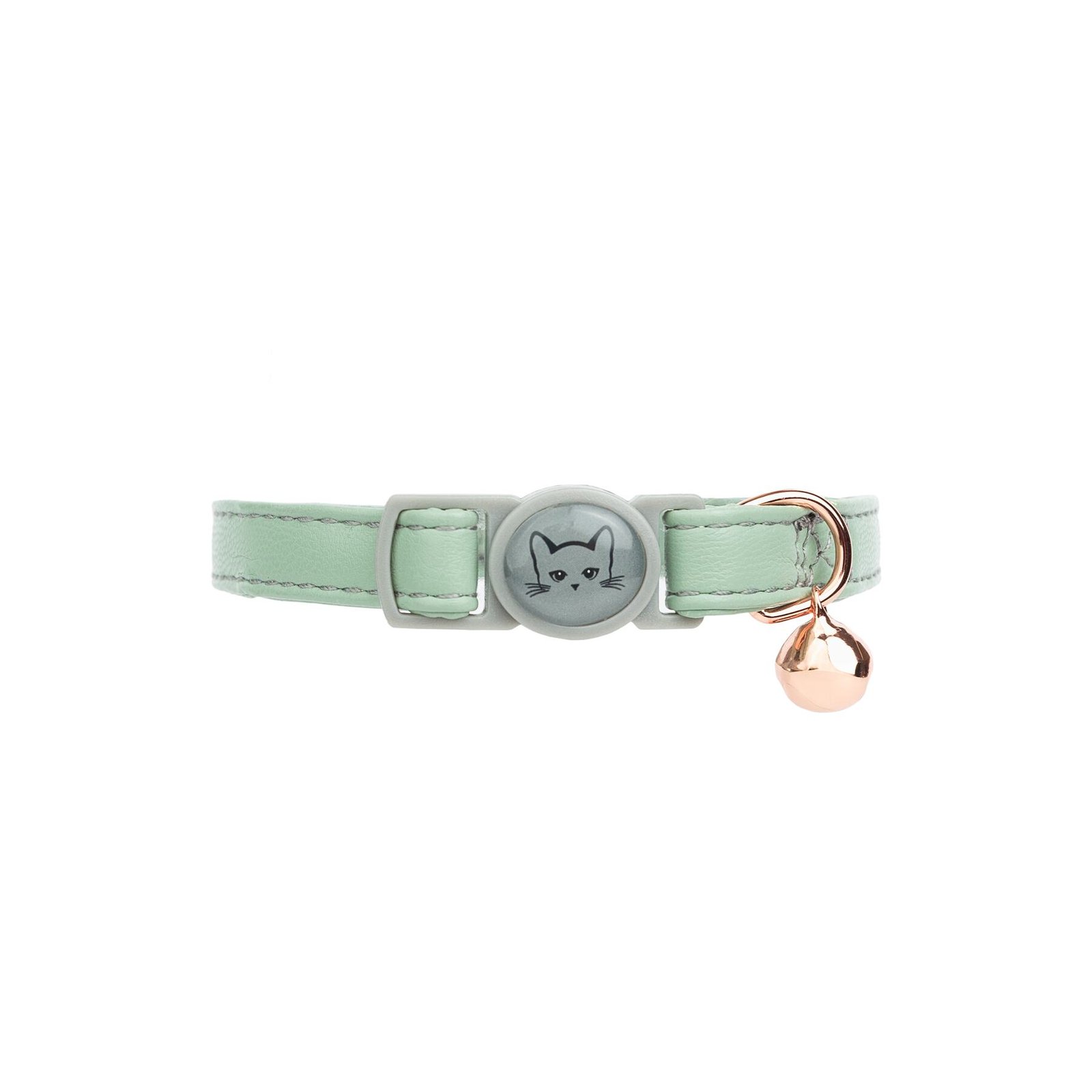 Vegan Leather Safety Cat Collar, Breakaway Buckle - Image 2