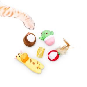 5-Pack Summer Themed Cat Toys, Fun and Interactive