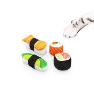 Sushi Shaped 4-Pack Cat Toys, Fun and Interactive