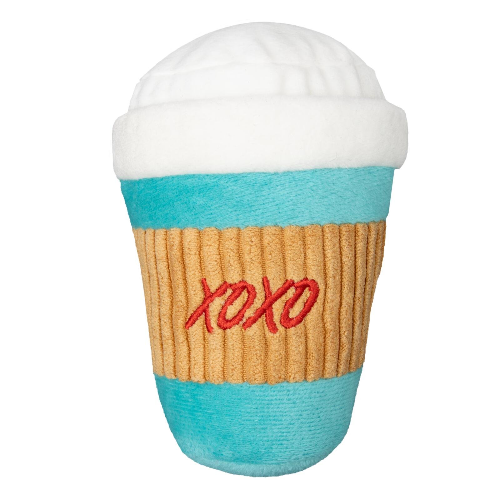 One Paw, Valentine Coffee Cup Plush Dog Toy, Pink, Plush Toy - Image 6