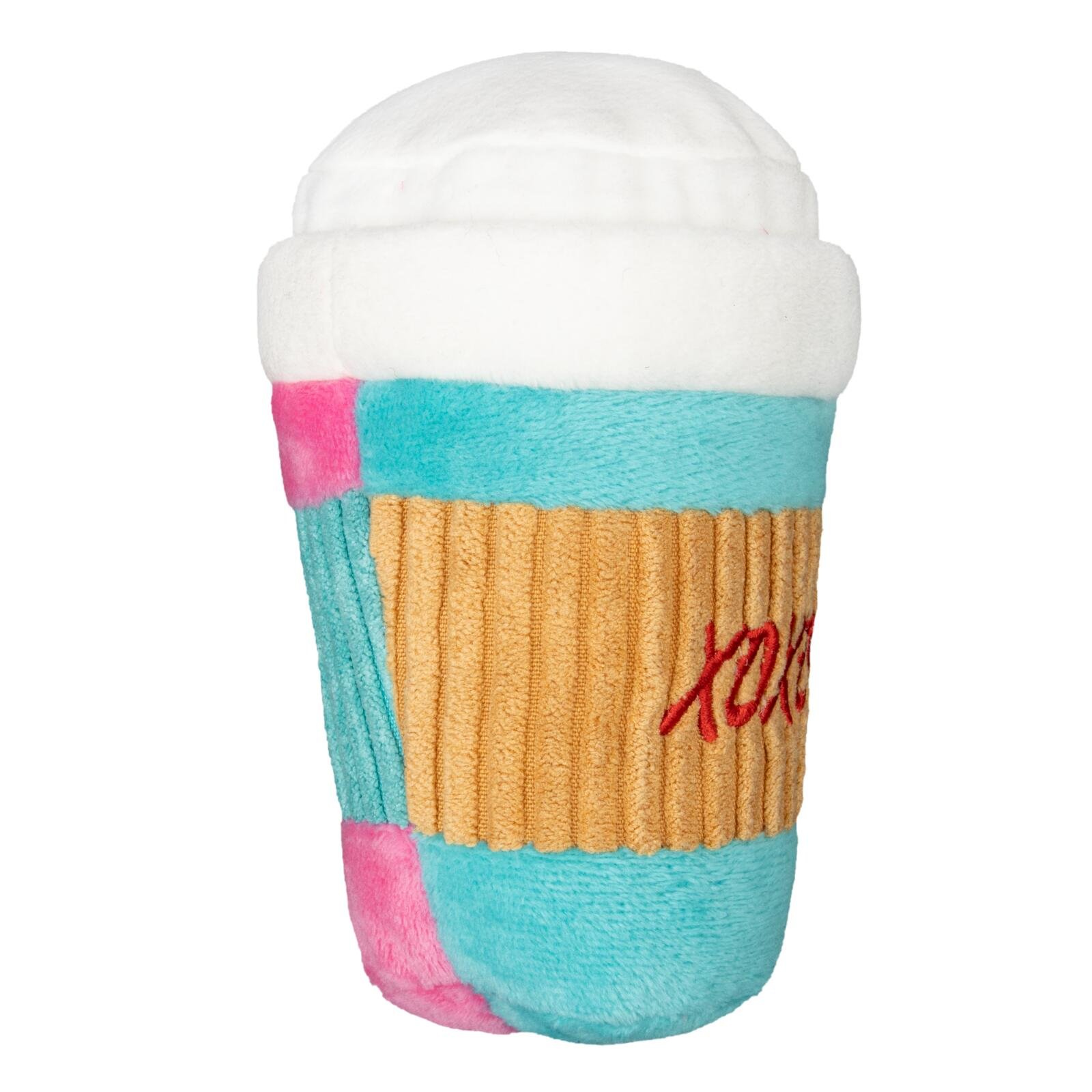 One Paw, Valentine Coffee Cup Plush Dog Toy, Pink, Plush Toy - Image 5