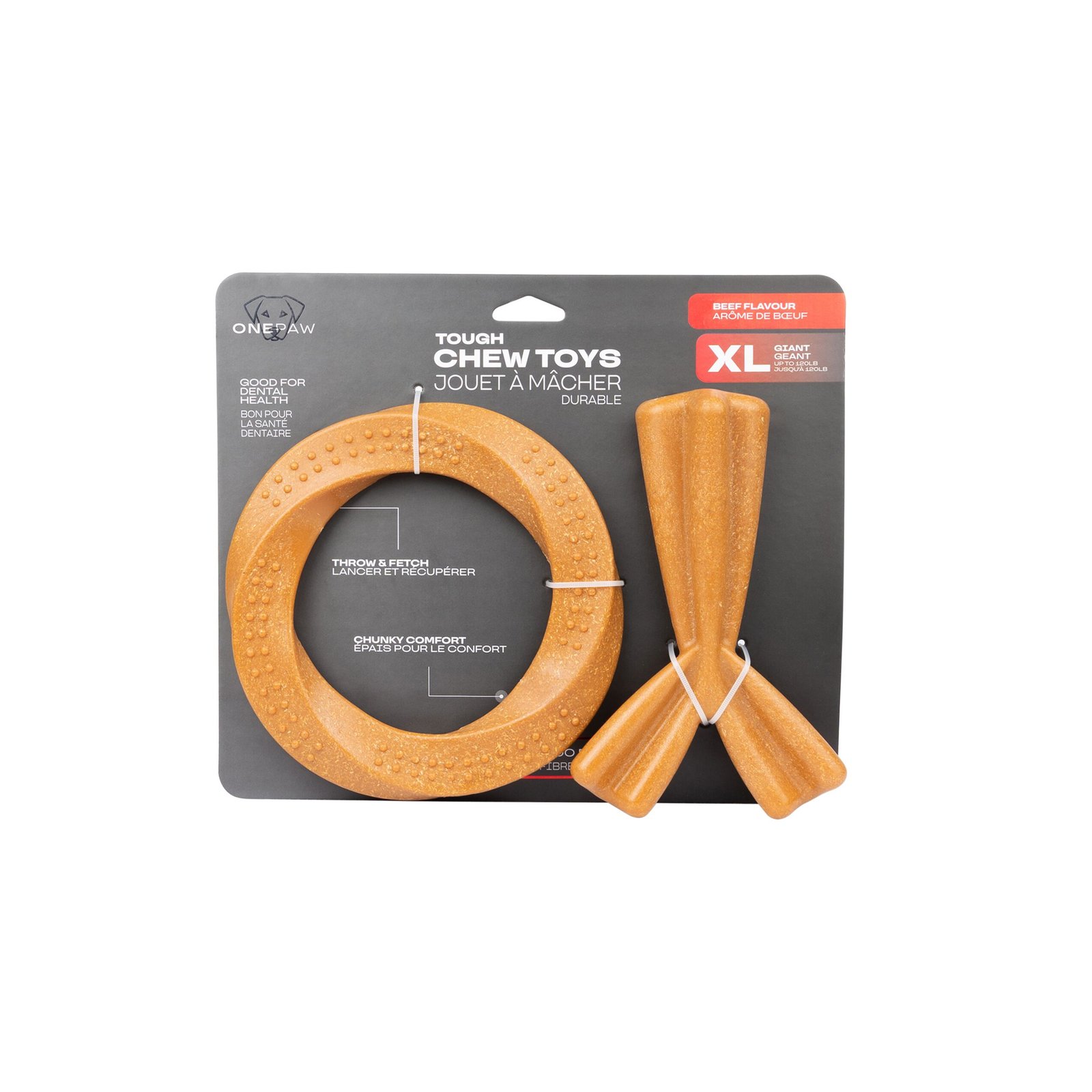 One Paw, 2 Pack Bamboo Fiber Chew Dog Toys, Extra Large - Image 2