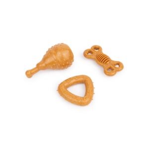 One Paw, 3 Pack Bamboo Fiber Chew Dog Toys, Small