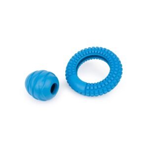 One Paw, 2 Pack Rubber Chew Dog Toy, Medium, Treat Dispenser