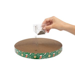 Holiday Cat Scratcher, Cat Toy, Festive scratching fun