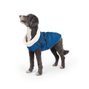 Light Quilted Dog Vest with Harnes, Navy