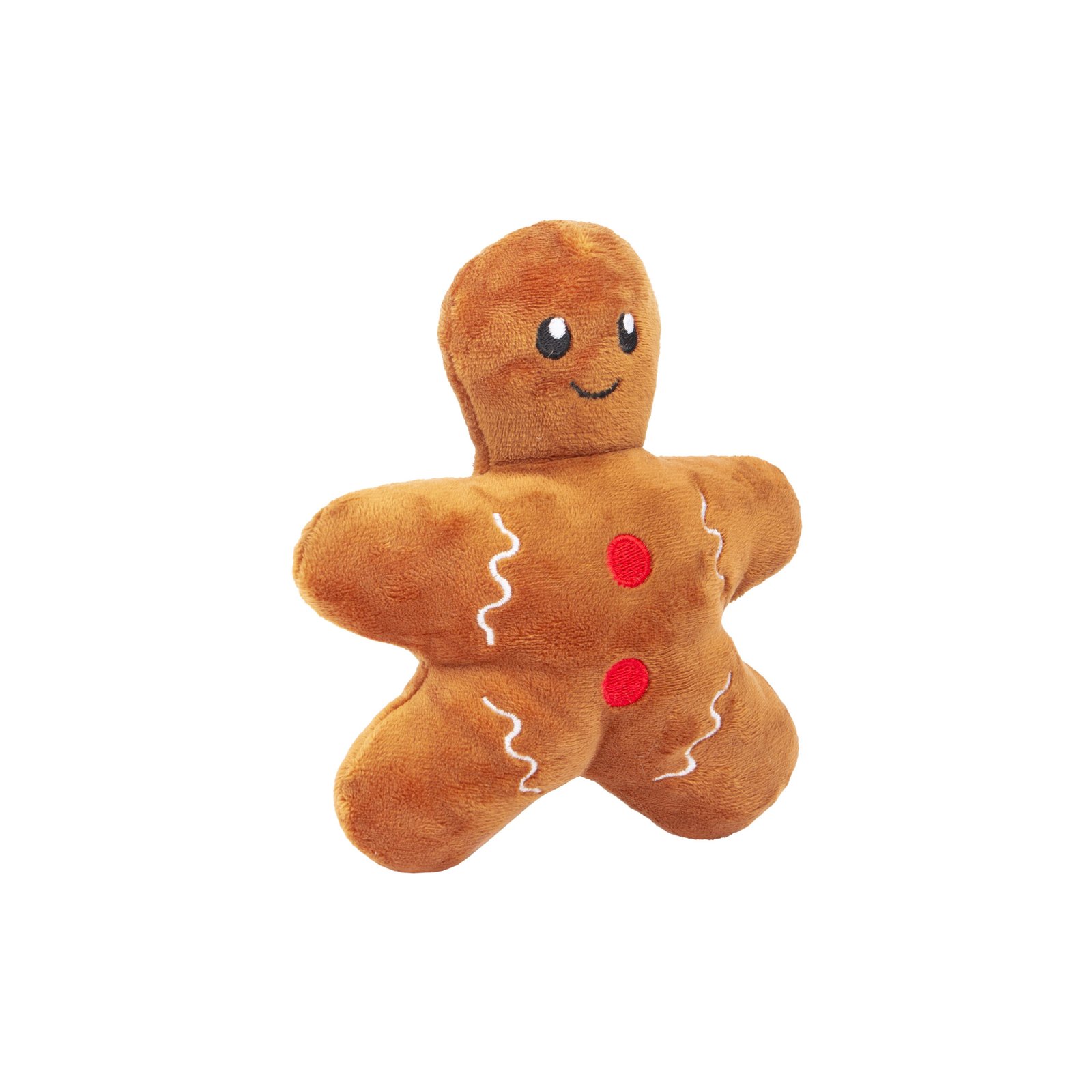 Holiday Gingerbread Plush Dog Toy, Soft plush holiday friend - Image 2