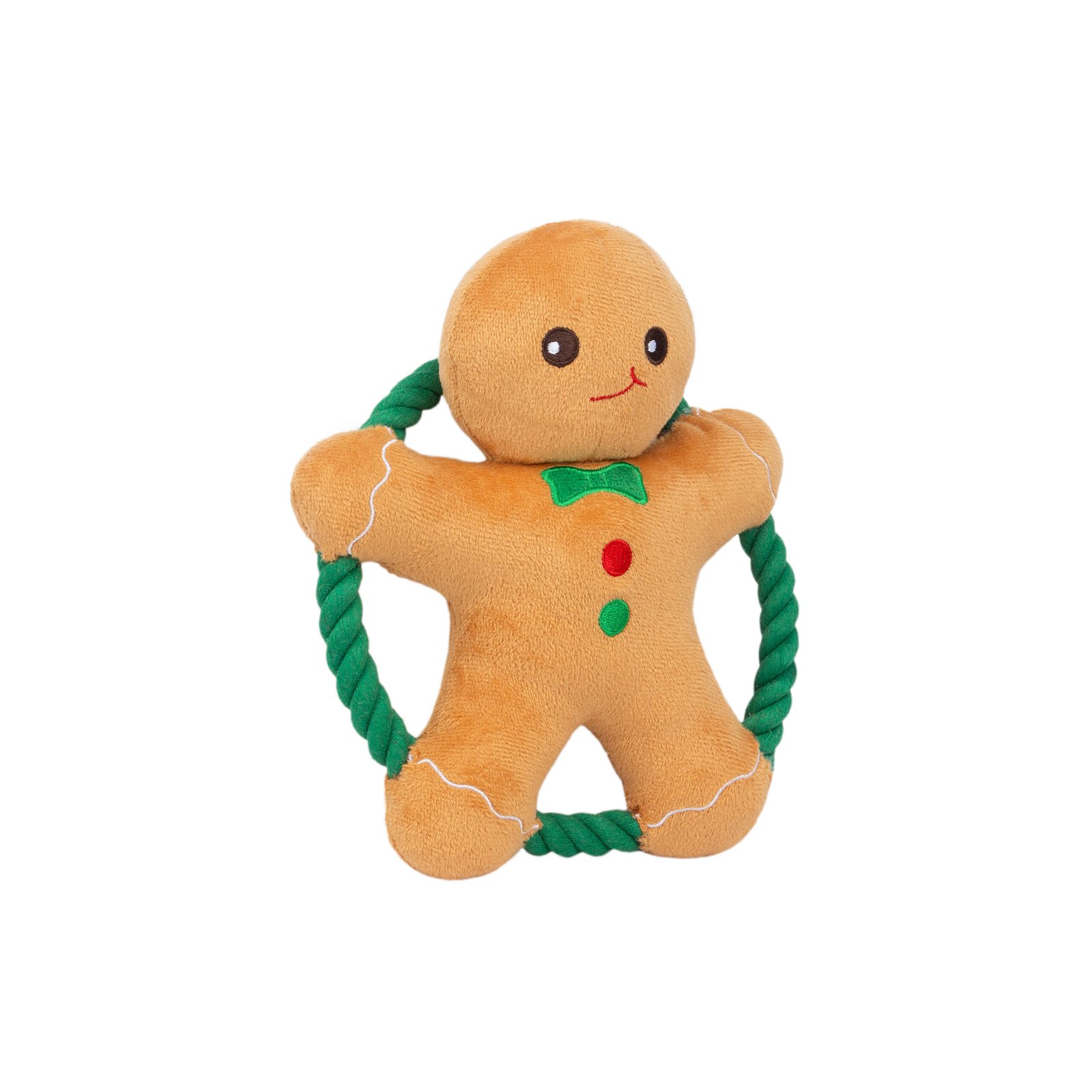 Gingerbread Rope Toy, Dog Toy, Holiday rope chewing play - Image 3