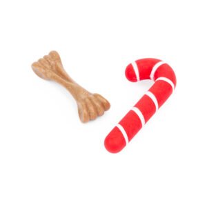 Holiday 2-Pack Bone, Dog Toy, Durable chew bones