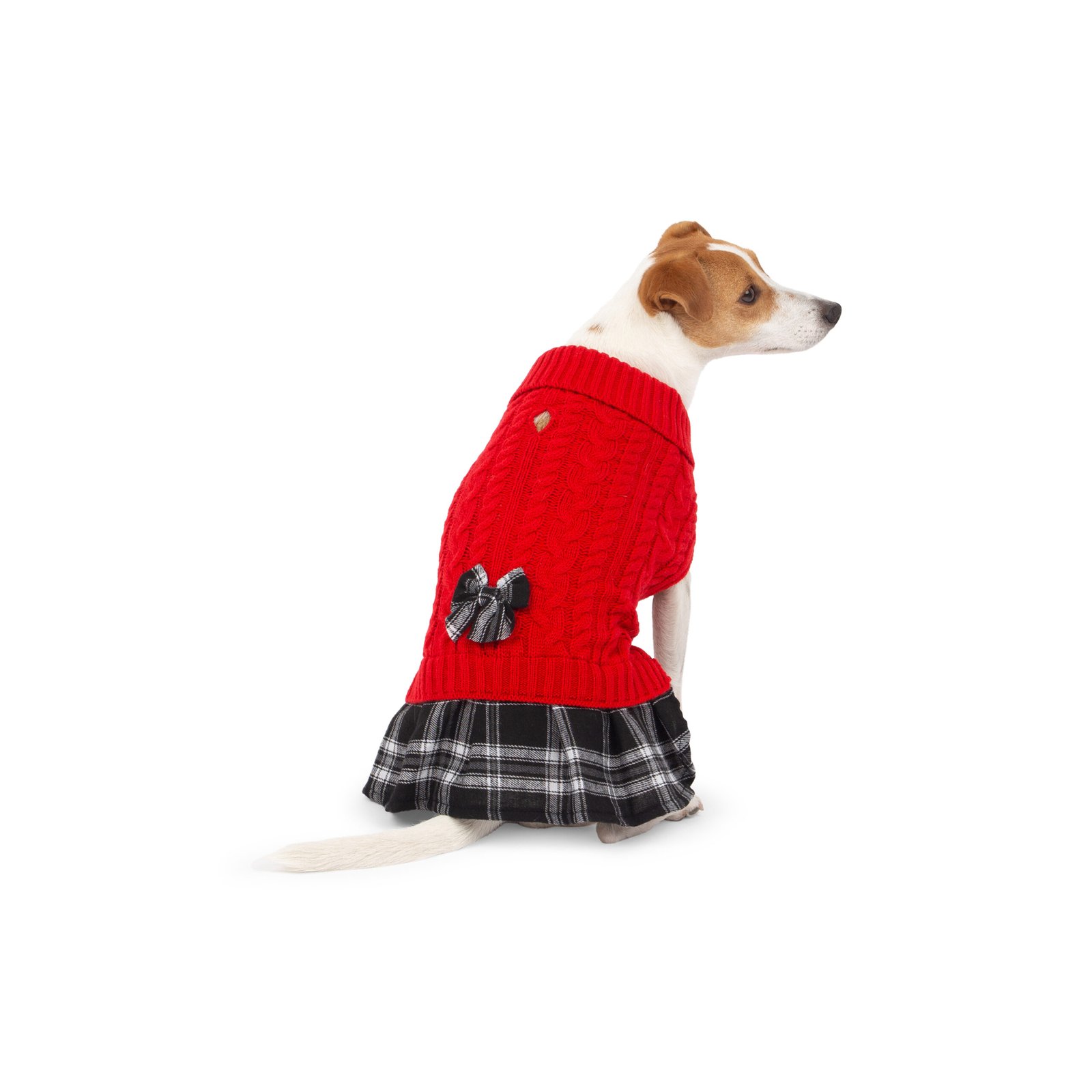 Holiday Dress Sweater, Dog Sweater, Built-in Skirt - Image 2