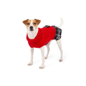 Holiday Dress Sweater, Dog Sweater, Built-in Skirt