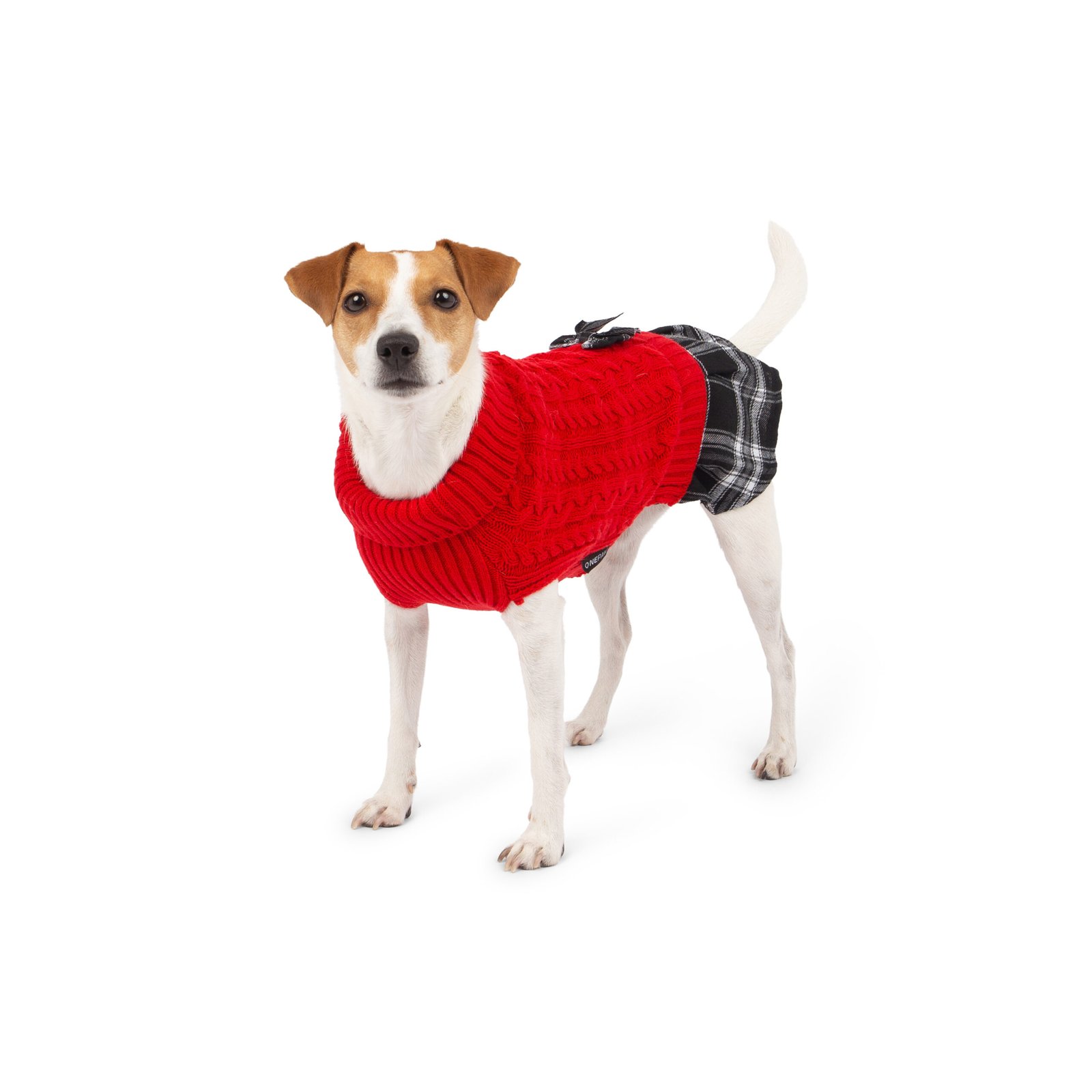 Holiday Dress Sweater, Dog Sweater, Built-in Skirt