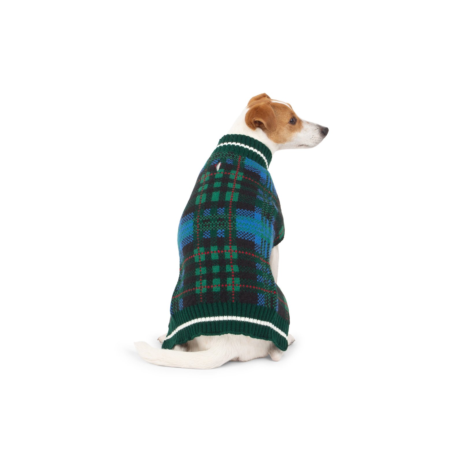 Holiday Plaid Sweater, Dog Sweater, Classic Plaid Pattern - Image 2