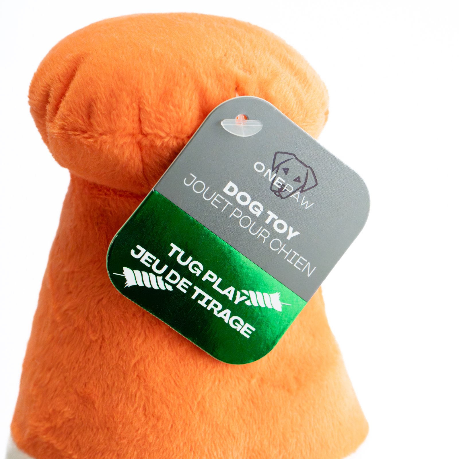 Safety Cone Dog Toy with Rope and Squeaker - Image 2