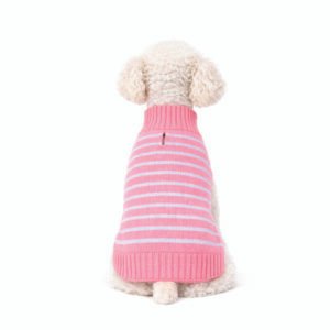 Pink Combo Striped Dog Sweater