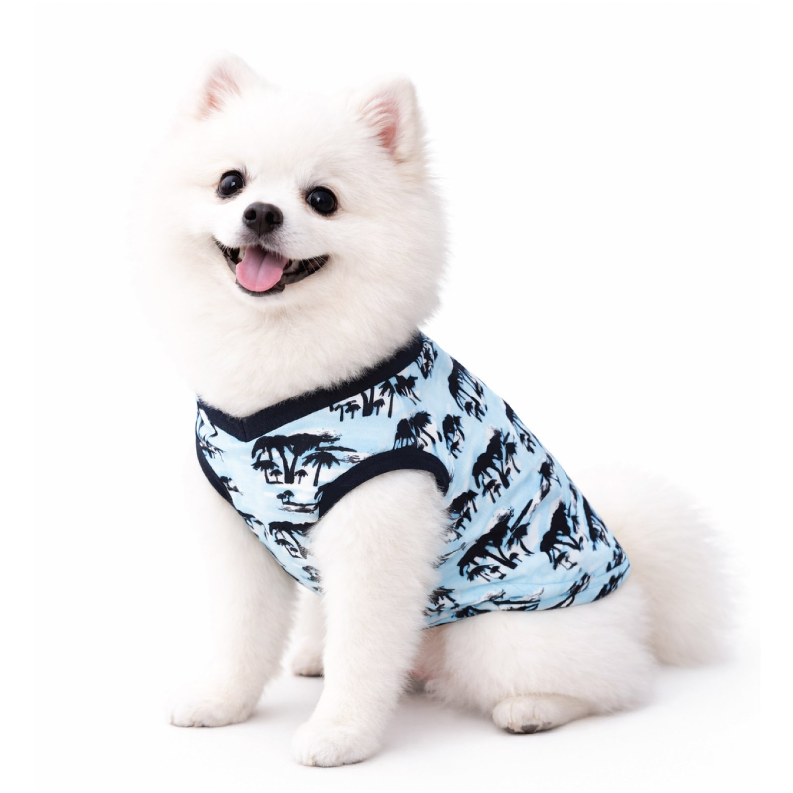 Classic Tropical Print Dog T-Shirt