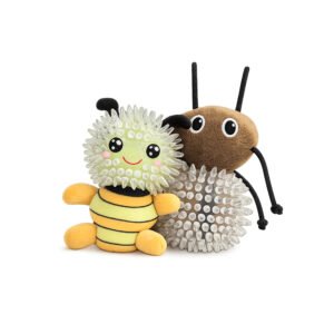 2-Pack Spiky Plush Dog Toys
